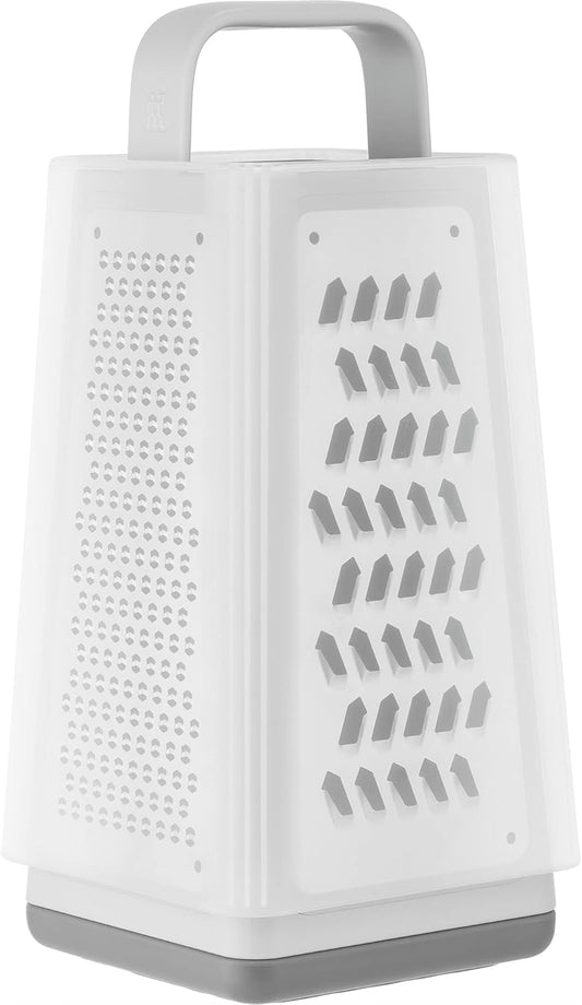 4-Sided Stainless Steel Box Grater with Storage Cover – Multi-Functional Kitchen Shredder for Coarse Grating, Slicing, Zesting & Fine Shreds