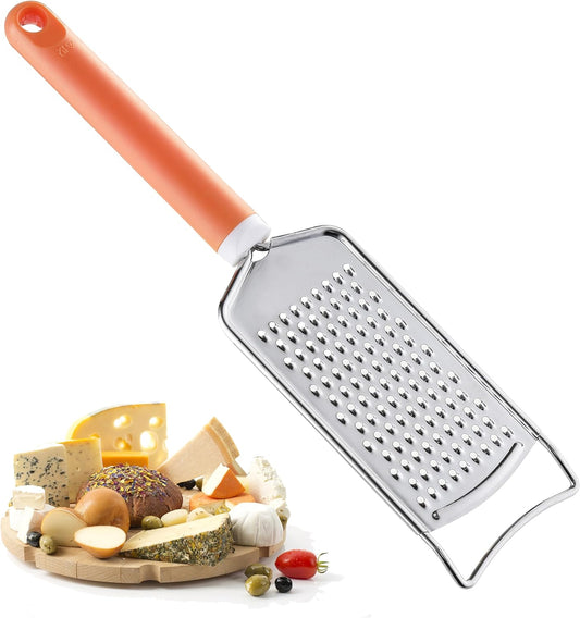 Handheld Stainless Steel Grater with Non-Slip Handle – Multipurpose Cheese and Vegetable Shredder