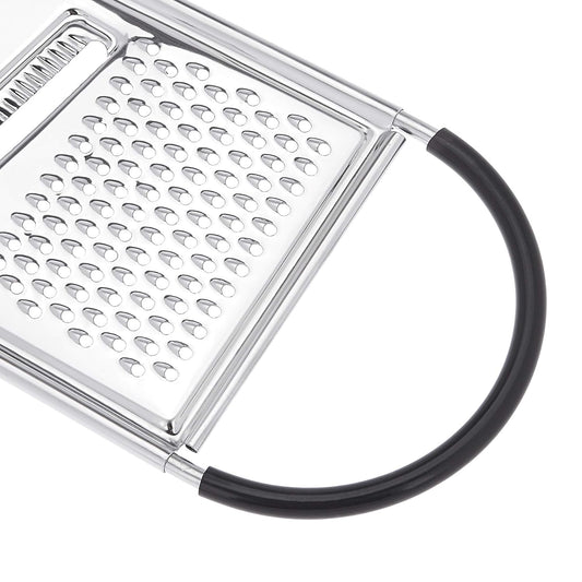 3-in-1 Stainless Steel Grater – Coarse, Fine & Slicing Blades｜Handheld Kitchen Tool