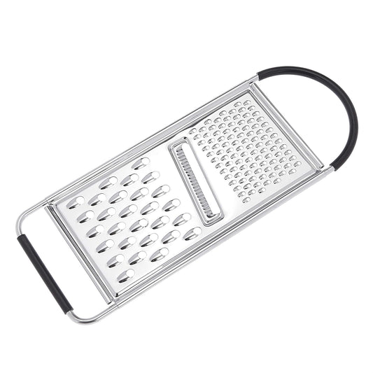 3-in-1 Stainless Steel Grater – Coarse, Fine & Slicing Blades｜Handheld Kitchen Tool